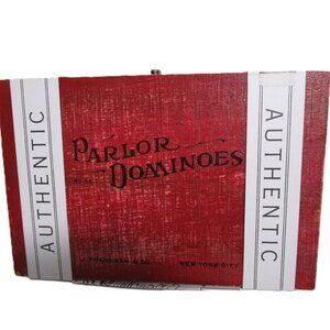 Authentic Limited Edition Hardwood Parlor Dominoes Set by J. Pressman and Co.